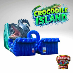 Crocodile Island Double Lane Water Slide